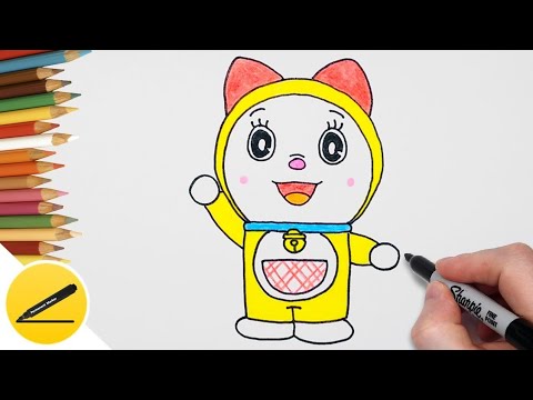 How to draw Dorami from Doraemon step by step   Dorami drawing anime character