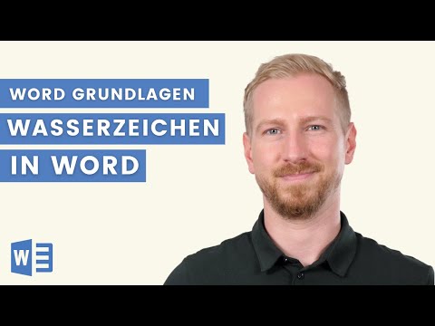 Video: Wie erstellt man in Word 2007 ein Bildwasserzeichen?