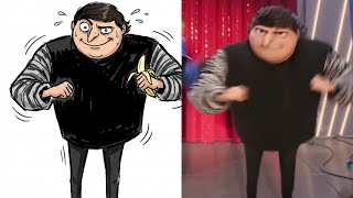 Despicable Me 4 🤪 Funny Drawing Meme | Gru & Maxine Sing Everybody Wants to Rule Meme Video ​P17