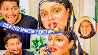 Disaster Makeup Reaction 😝| Nida Hogyi Ghussa 😰 | Bacho Ko Darao 😂 | Sufiyan and Nida ♥️