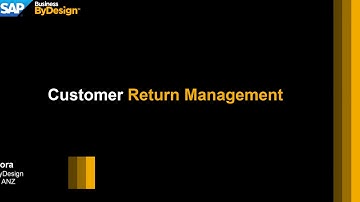 Business ByDesign Customer Return Management