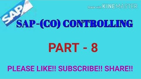 SAP-FICO (Session-86)|| SAP (CO) CONTROLLING PART - 8 | SAPFICO REALTIME TRAINING | SAP |