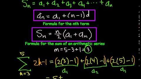 Arithmetic Series Using Sigma Notation to find the sum