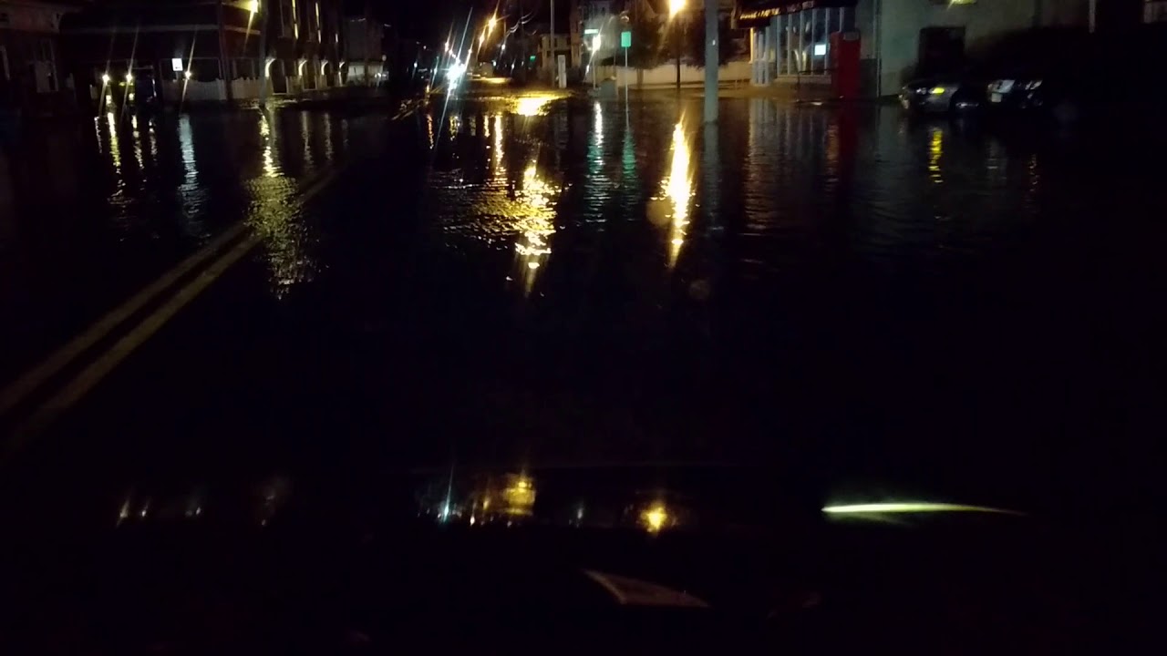 Stone Harbor, NJ. New moon + tides + Jose = flooded streets YouTube