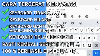 TERBUKTI! CARA BENAR MENGEMBALIKAN KEYBOARD HILANG SEPERTI SEMULA