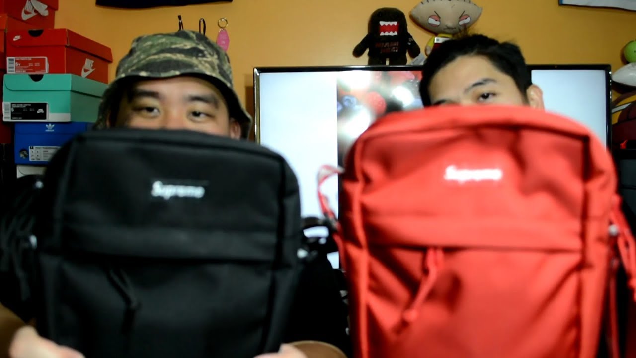 BLACK AND RED SUPREME SHOULDER BAGS WEEK 1 LATE REVIEW - YouTube