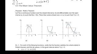 4.4 Mean Value Theorem