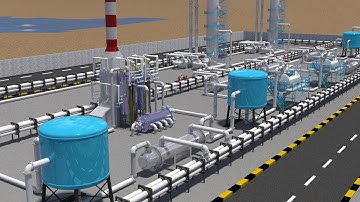 Chemical Engineering Plant Design for Styrene Production: 3D Animation with Ethylbenzene Conversion