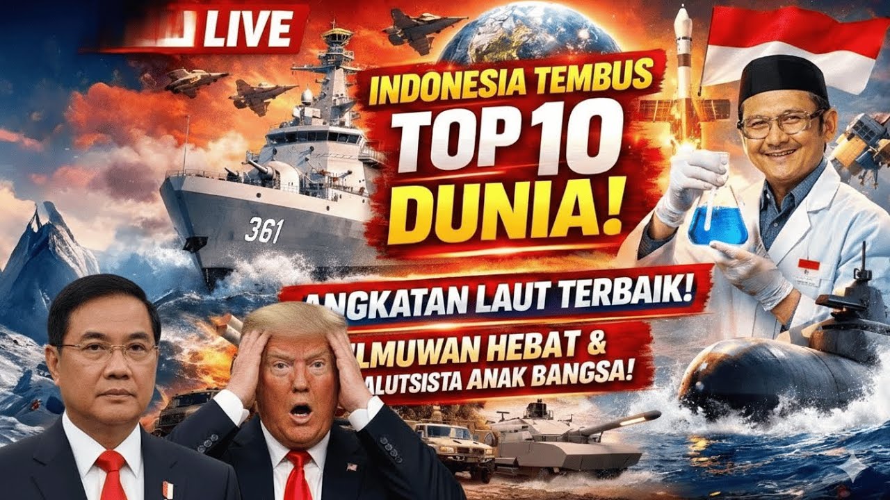 🔴RESMI‼️ INDONESIA TEMBUS TOP 10 ANGKATAN LAUT TERBAIK DUNIA ILMUWAN TOP DUNIA ALUTSISTA ANAK BANGSA