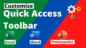 Customize Quick Access Toolbar in Excel, Word and Powerpoint
