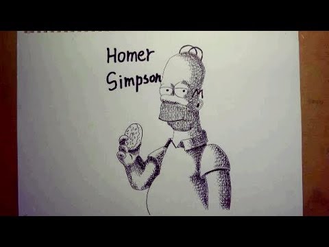 How to draw simpsons characters step by step [Homer] - YouTube