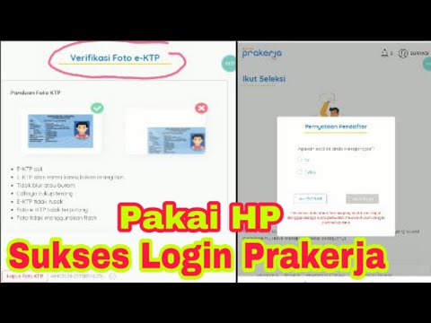 LIVE Cara Login Prakerja - Dashboard Kartu Prakerja Gelombang 18 Berhasil Verifikasi Foto e-KTP