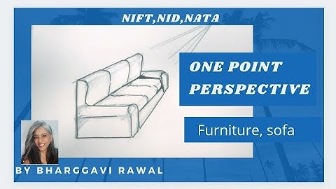 ONE POINT PERSPECTIVE DRAWING - SOFA \ FURNITURE. NIFT- NATA- NID