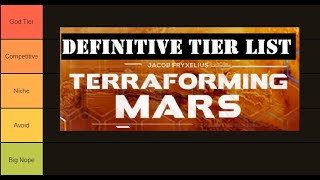 Terraforming Mars DEFINITIVE Tier List