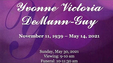Home going service for Yvonne DeMunn-Guy