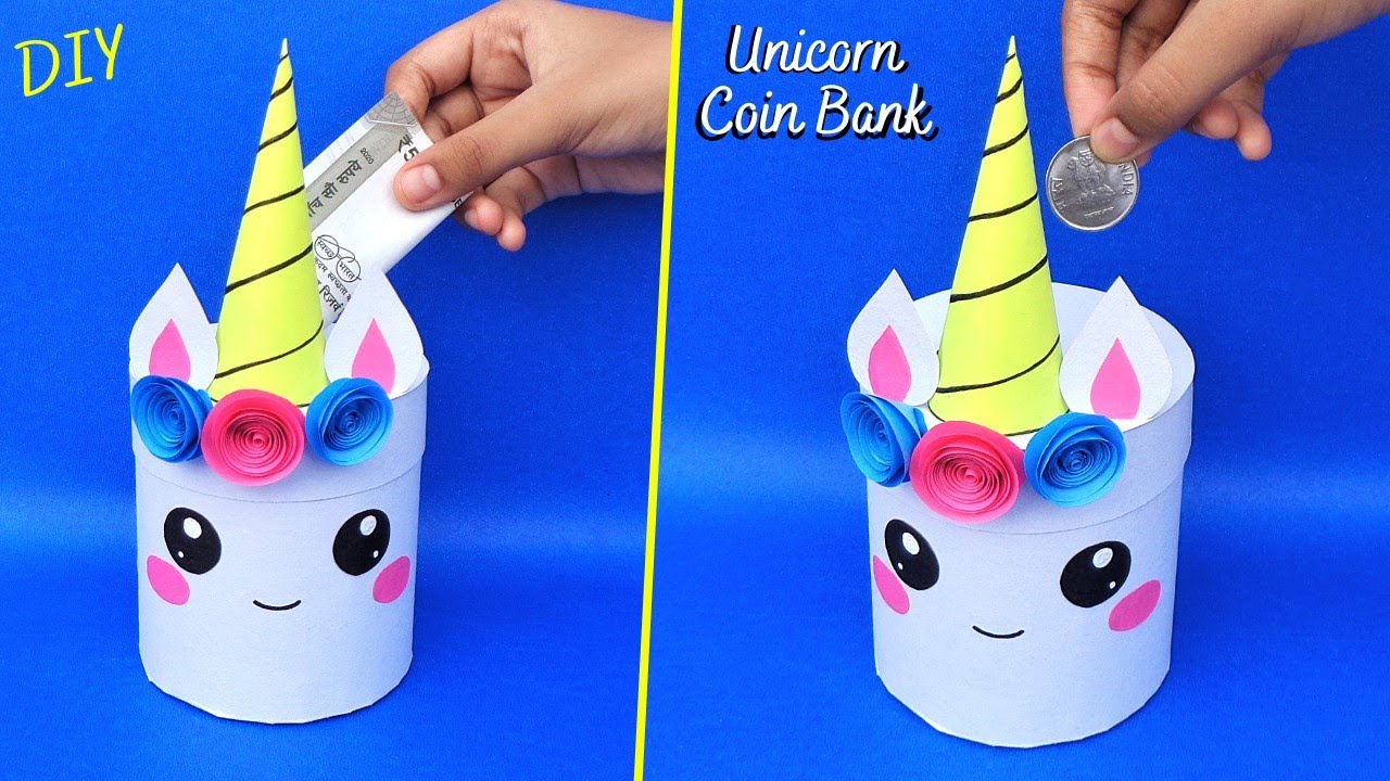 How to make a Paper Coin Bank Easy Origami Money Bank DIY Cute