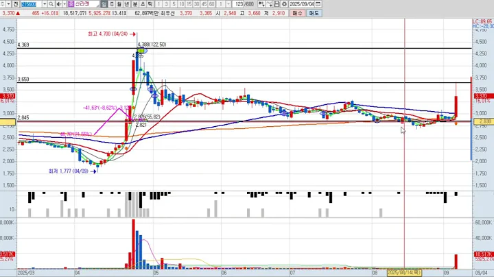 신라젠 3차 215600 패턴분석 및 투자전략