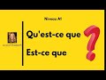 Questce que  estce que  niveau dbutants de fle   a1  delf a1