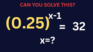 Solving A Nice Exponential Equation 0 25^x 1=32; x=