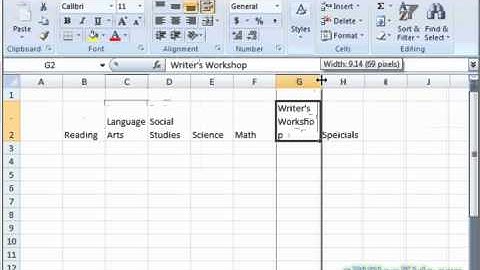 Excel 2007 - Text Wrapping