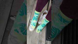 Green Socks And Sneakers Shoeplay In Public 4 More Httpsfeetfindercomuserprofilekassandra5931
