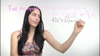 How to Find the Equation of a Tangent Line with Derivatives (NancyPi)