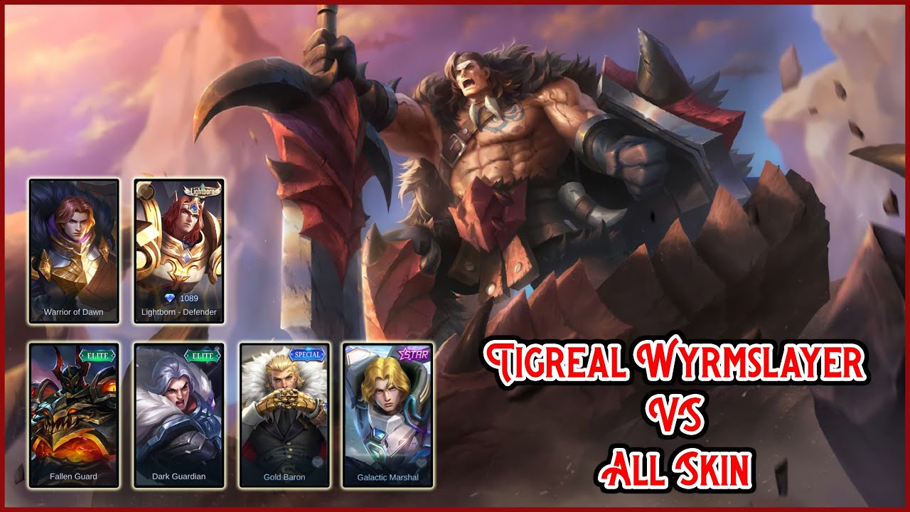 Tigreal Wyrmslayer VS All Skin