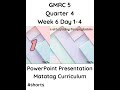 GMRC 5 Matatag Curriculum PowerPoint Presentation Quarter 4 Week 6 Day 1-4 #grade5matatag #gmrc5