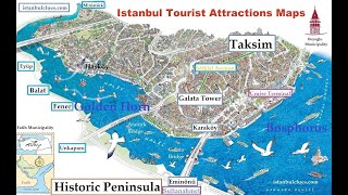 Istanbul Tourist Attraction Maps (Detailed)