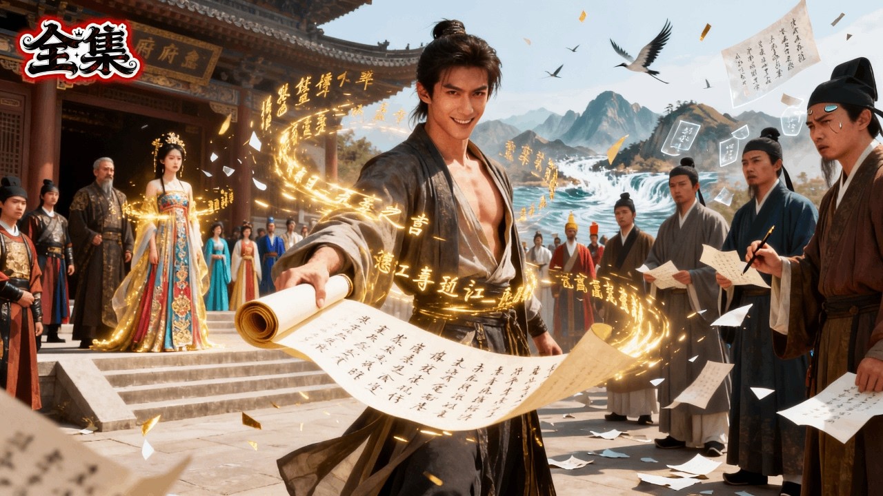 穿越成古代敗家子，一睜眼就被悔婚！他甩出300首唐詩橫掃文壇，卻轉頭經商搞錢，釣魚泡妞名震各國！