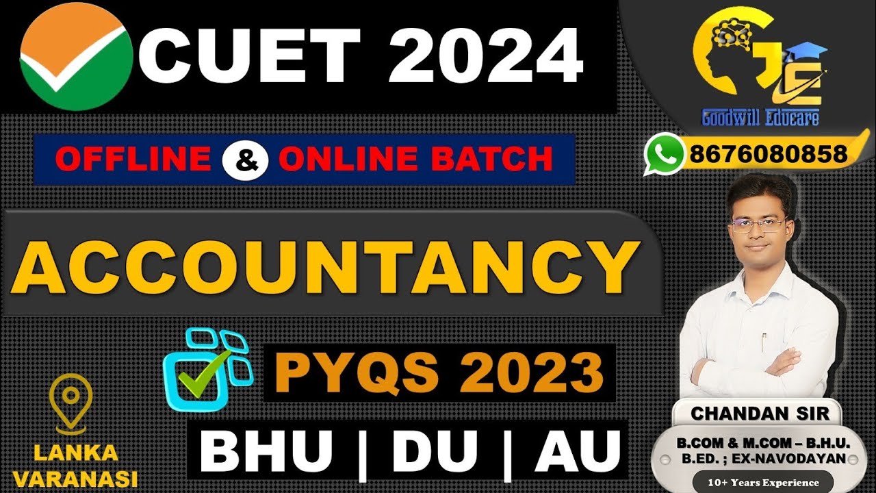 CUET 2024 Accounts Previous Year Questions | PYQS CUET 2023 | BY ...