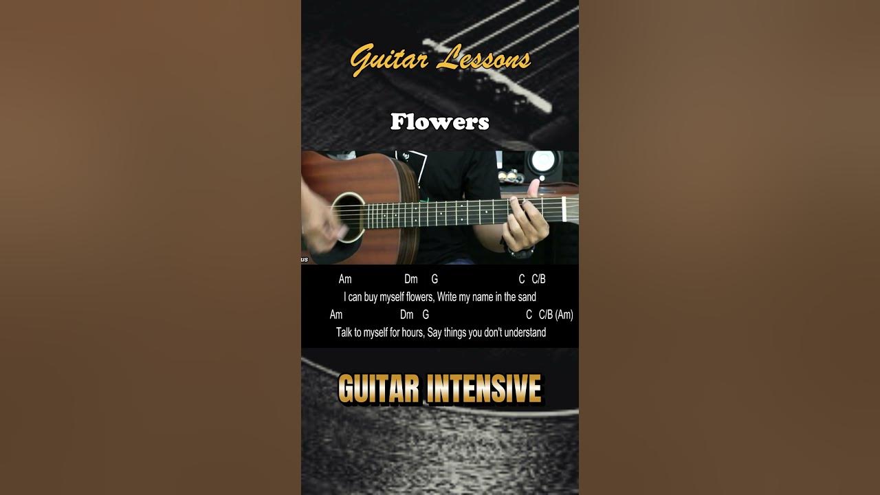 Flowers - Miley Cyrus | EASY Guitar Tutorial - Chords / Lyrics - Guitar Lessons