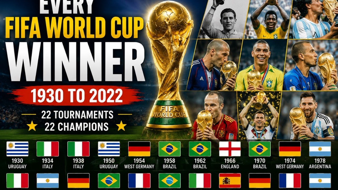 Every FIFA World Cup Winner From 1930 to 2022! The Complete Champions History