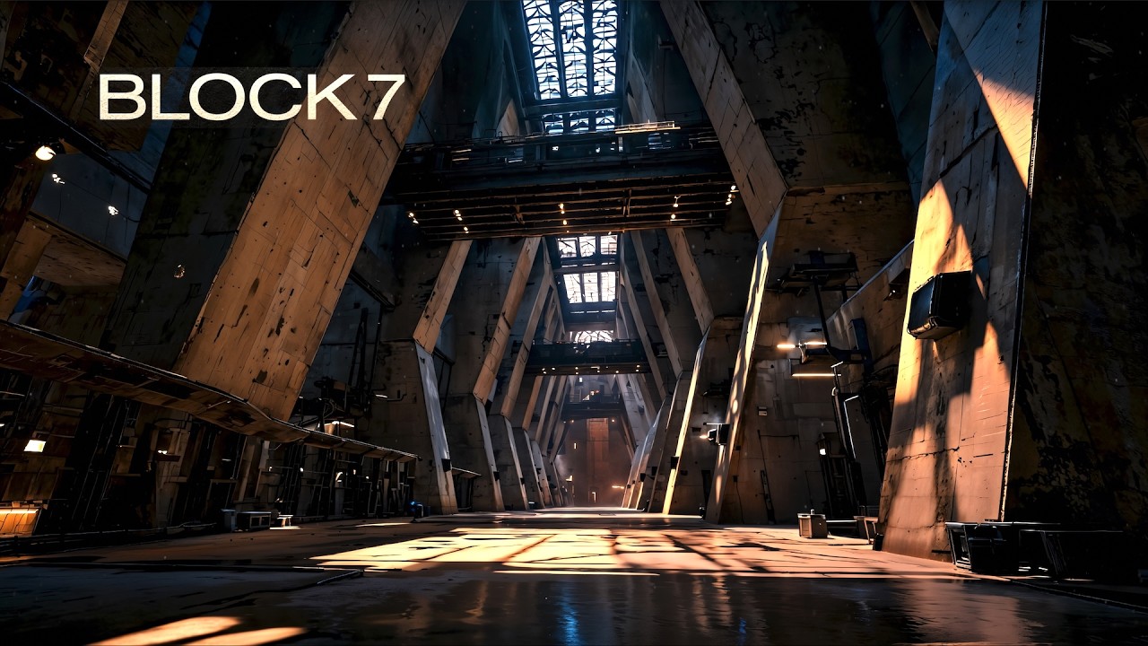 BLOCK 7 | Massive Sci-Fi Facility Ambience | Day & Night