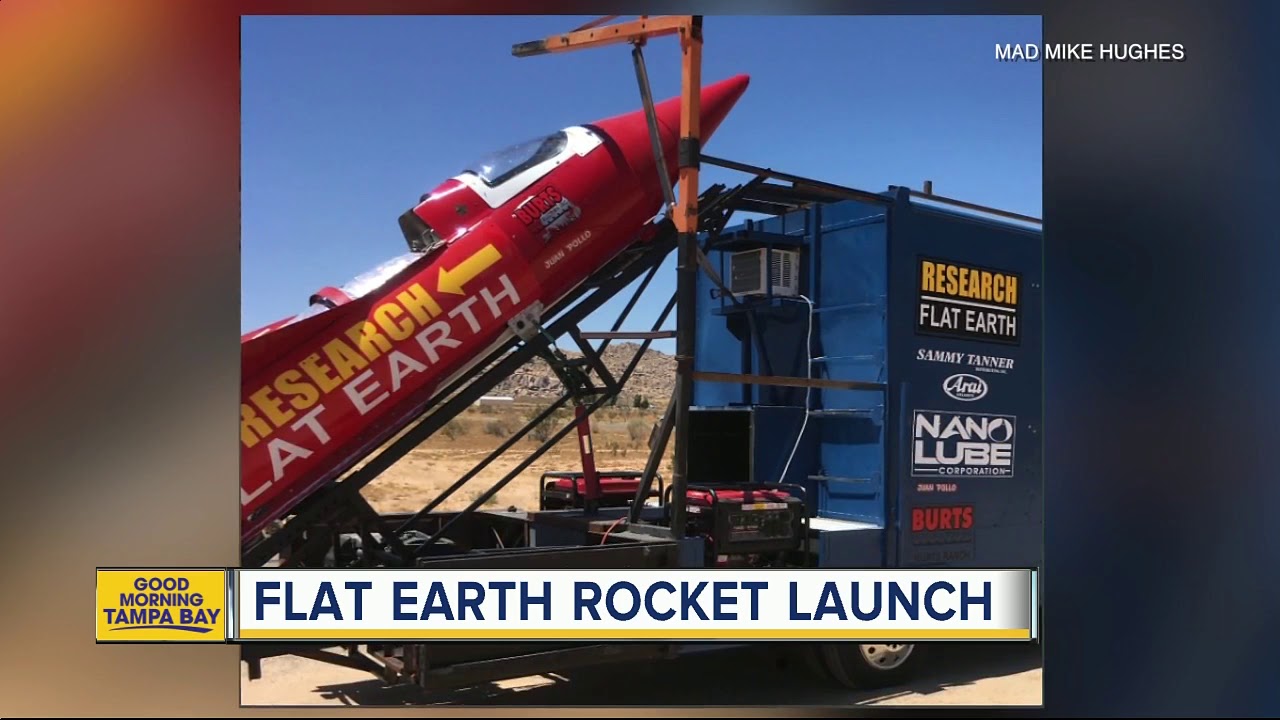 A California man who believes the Earth is flat launched himself almost 2000 feet in the air in a homemade rocket