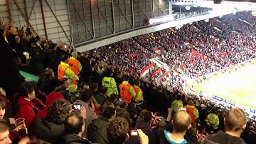 Manchester United Vs Ajax 1-2 2012 Old Trafford - Ajax Fans Singing Three Little Birds