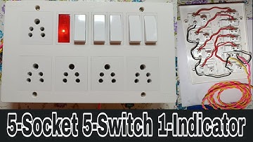 5 - Socket 5 - Switch 1 - Indicator connection @techlifeinkannada