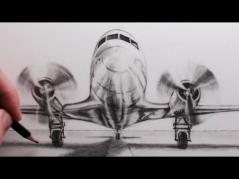 How to Draw an Airplane: Realistic Pencil Drawing