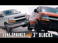 Chevy Express Van Custom Springs Vs. 3" Blocks | Flex Test