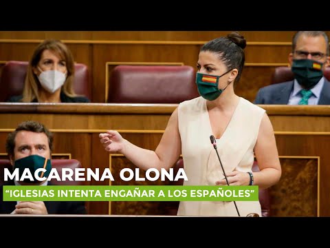 Olona recuerda a Iglesias su pasado: "Intenta engañar a los españoles"