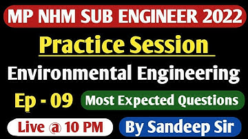 MP NHM Recruitment 2022 | NHM Sub Engineer Live Classes | EP -09 |  Environmental Engineering