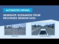 Generate Scenarios from Recorded Sensor Data