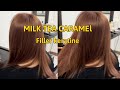 Milk tea caramel filler keratin hair dye