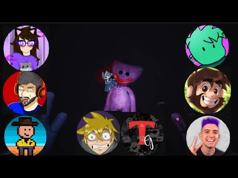 8 YOUTUBERS REACTING TO KISSY MISSY'S JUMPSCARE AND POPPY'S APPEARANCE #poppyplaytimechapter3 #fypシ