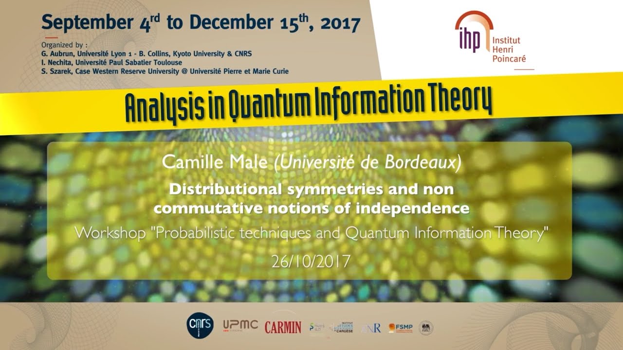 Distributional symmetries and non commutative notions of independence