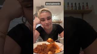Details Florence Pugh cooks beef stew and sweet potatoes  while talking about Race Against Dementia Update