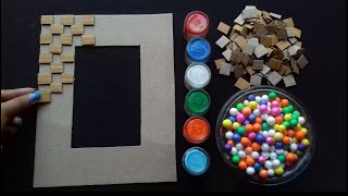 2 Very Unique Photo Frame Making Ideas | Best Out Of Waste Cardboard | Thermocol Balls Craft