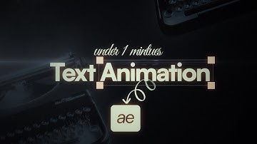 How To Master Text Animation In After Effects (Under 1 Minutes)