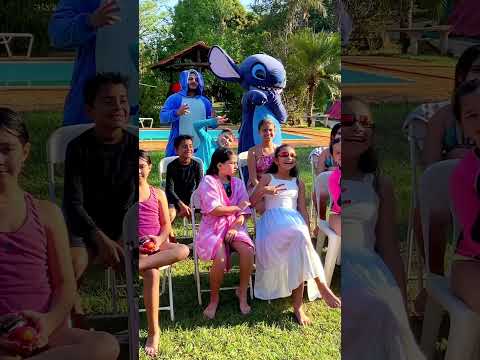 Realizei o sonho dessa garotinha de conhecer o Stitch 💙 #disney #salvekay #cosplay #aniversario