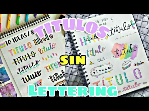 30 TÍTULOS BONITOS SIN LETTERING FÁCILES Y RÁPIDO | Marialis - thptnganamst.edu.vn